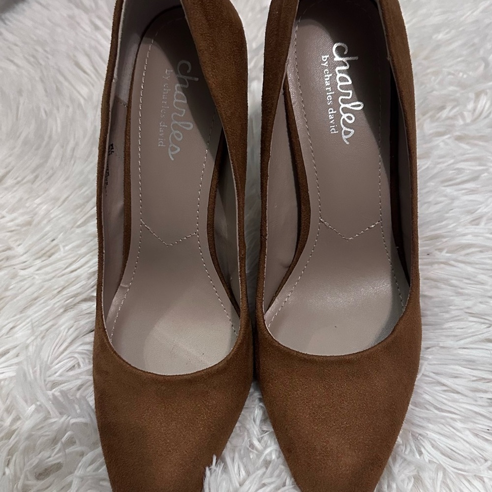 Charles David Brown Suede Heels